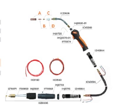 Горелка TECH MS 26 290А 5м ICT2895 Сварог купить в Нижневартовске