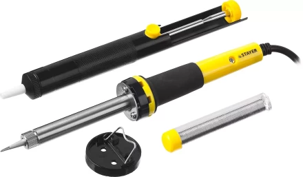 Набор STAYER "PROFI" для паяльных работ, 55300 +шприц + подставка + припой, 40 Вт 55316-40-H4 купить в Нижневартовске