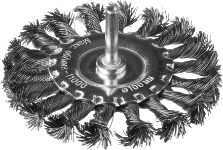 DEXX. Щетка дисковая для дрели, жгутированная стальная проволока 0,5мм, 100мм 35108-100 купить в Нижневартовске