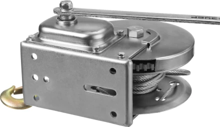 Лебедка ручная барабанная ЗУБР &quot;ПРОФЕССИОНАЛ&quot;, подъемная, тросовая, 0,9т, 8м 43117-0.9 купить в Нижневартовске