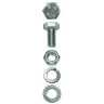 Болт ЗУБР (DIN933) в комплекте с гайкой (DIN934), шайбой (DIN125), шайбой пруж. (DIN127),  M8x60мм, ТФ6, 3шт. 4-303436-08-060 купить в Нижневартовске