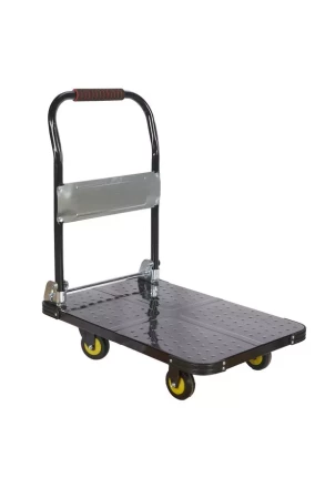 Тележка платформенная 600 кг TOR PH600 (800х500) со складной ручкой (пластиковые колеса 100 мм) 1024683 купить в Нижневартовске