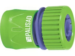 Соединитель пластмассовый быстросъемный для шланга 3/4" аквастоп PALISAD 66165