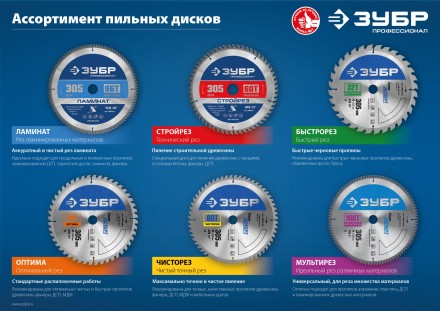 ЗУБР Ламинат, 255 х 30 мм, 80Т, пильный диск по ламинату, Профессионал (36930-255-30-80) купить в Нижневартовске