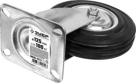 ЗУБР d 125 мм, г/п 100 кг, игольчатый подшипник, резина/металл, поворотное колесо, Профессионал (30936-125-S) купить в Нижневартовске