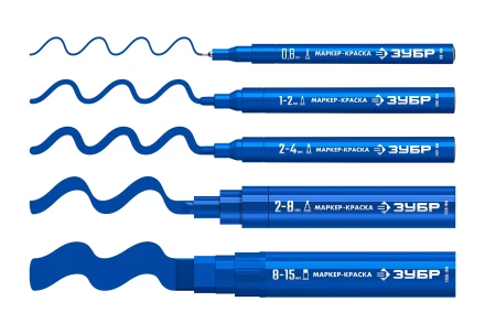 ЗУБР МК-800 синий, 2-8 мм клиновидный маркер-краска (06327-7) купить в Нижневартовске