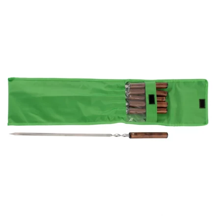 Набор шампуров плоских, 650 мм, с цельной деревянной рукояткой, в чехле, 6 шт, Camping Palisad 69682 купить в Нижневартовске