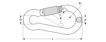 ЗУБР DIN 5299D, 6 мм, 40 шт, карабин с предохранительной гайкой (4-304555-06) купить в Нижневартовске