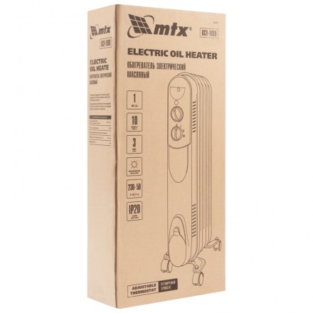 Масляный обогреватель MTX OCH-1000, 230 В, 1000 Вт // MTX 98301 купить в Нижневартовске