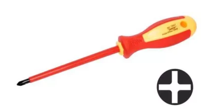Отвертка диэл.крестовая PH№2х150мм,1000В,1/10/120 19698 купить в Нижневартовске