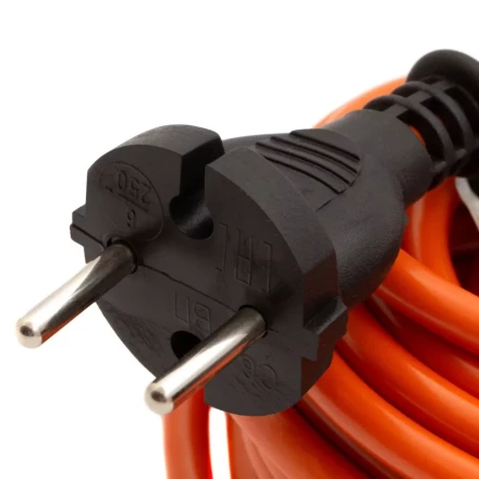 Удлинитель-шнур силовой 10 м, 6А, тип УХз6, ПВС, 1 розетка без заземления Сибртех 95811 купить в Нижневартовске