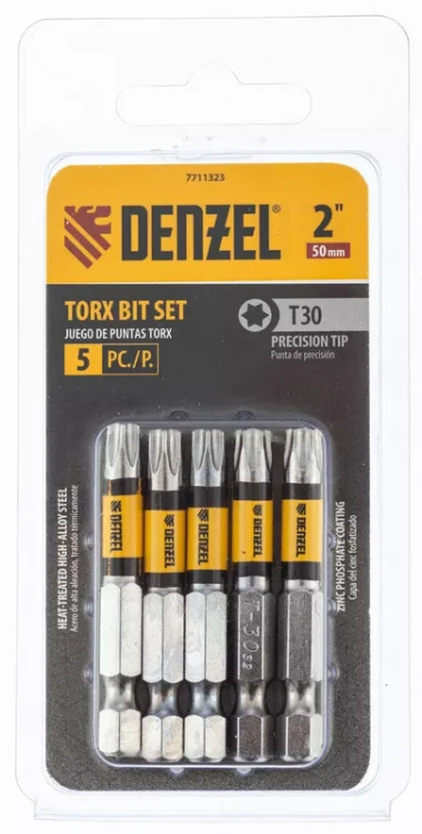 Бита T30x50, 5 шт. Denzel 7711323 купить в Нижневартовске