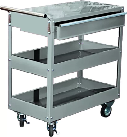 Тележка инструментальная 737 х 383 х 668 мм 3-секционная с ящиком  MATRIX 567345 купить в Нижневартовске