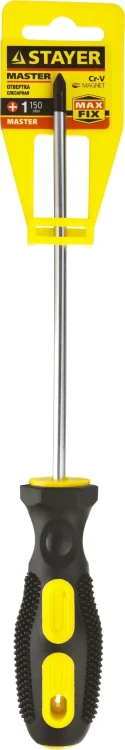 Отвертка STAYER "MASTER", двухкомпонентная рукоятка, магнитный наконечник, PH1x150мм 2510-1-15_z01 купить в Нижневартовске