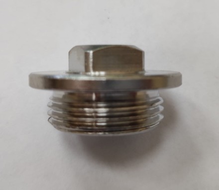 Заглушка GENERAL FITTINGS, 6-ти гранная головка с прижимной шайбой, никелированная латунь, наружная резьба, 3/4&quot; 51099-3/4 купить в Нижневартовске