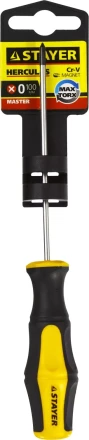 Отвертка STAYER "MASTER" "HERCULES", Сr-V, противоскользящая рукоятка, PH0x100мм 25052-0-10_z02 купить в Нижневартовске