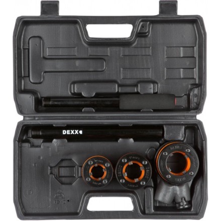 Набор DEXX: Клуппы трубные, с трещоткой 620мм, №3: 1/2&quot;, 3/4&quot;, 1&quot; 28280-H3 купить в Нижневартовске