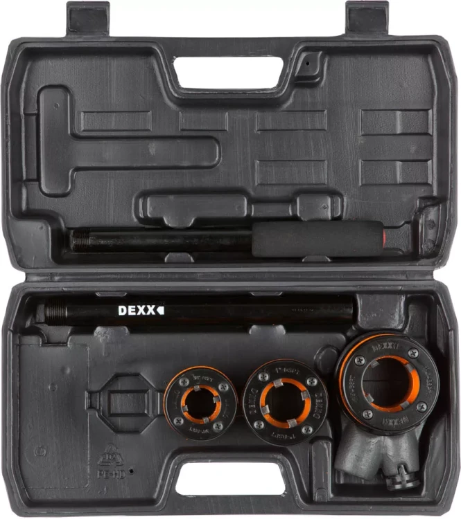 Набор DEXX: Клуппы трубные, с трещоткой 620мм, №3: 1/2", 3/4", 1" 28280-H3 купить в Нижневартовске