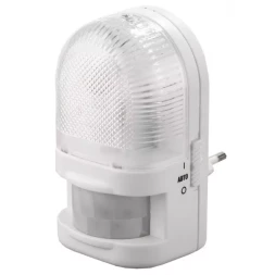 Светильник-ночник СВЕТОЗАР с датчиком движения, ЛОН-лампа, с выключателем, 7W, цветовая температура 2700К SV-57991