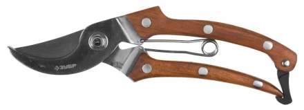 Секатор из нержавеющей стали с деревянными ручками, ЗУБР Эксперт 40103, рез до 22мм, 195мм 40103 купить в Нижневартовске