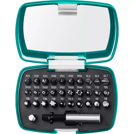 Набор бит и адаптеров KRAFTOOL C-Drive многофункциональный, Cr-Mo сталь, в ударопрочном компактном боксе. Цветная маркировка типов шлицов 26067-H32 купить в Нижневартовске