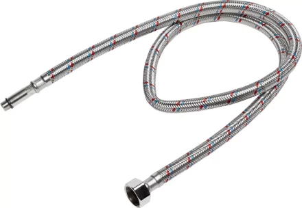 Подводка гибкая STAYER для воды, к смесителям, оплетка из нержавеющей стали, удлиненная, г/ш 1/2"-1м 51017-100 купить в Нижневартовске