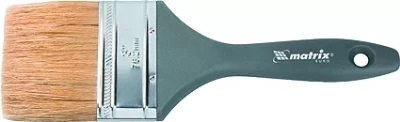 Кисть плоская "Евро" 2,5" натуральная щетина пластмассовая ручка  MATRIX 83064