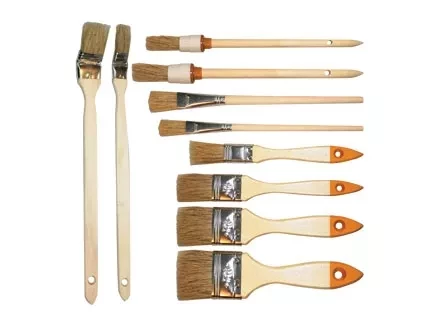 Набор кистей 10 шт.(плос.1/2"-1/5" круг. №2 4 радиат. 1",1,5" для масл краски №2 6)  SPARTA 841155 купить в Нижневартовске