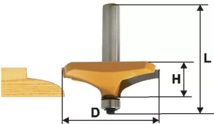 Фреза фигирейная горизонтальная Ф635Х19 мм хвостовик 12 мм 46572 купить в Нижневартовске