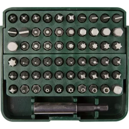 Набор бит "GRAND-61" с адаптером, KRAFTOOL 26140-H61, в пластиковом боксе, Cr-V, 61 предмет 26140-H61 купить в Нижневартовске