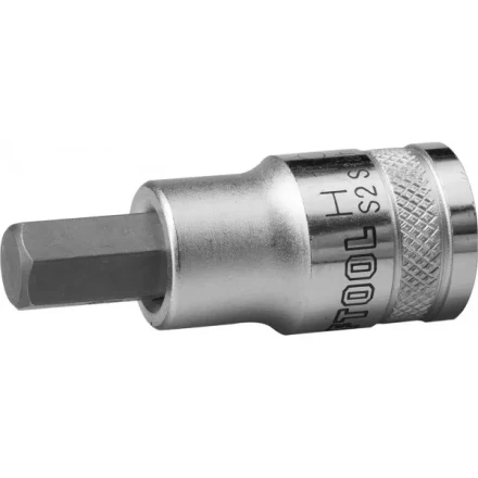 Торцовая бита-головка KRAFTOOL "INDUSTRIE QUALITAT", материал S2, HEX, сатинированная, 1/2", H10 27908-10_z01 купить в Нижневартовске