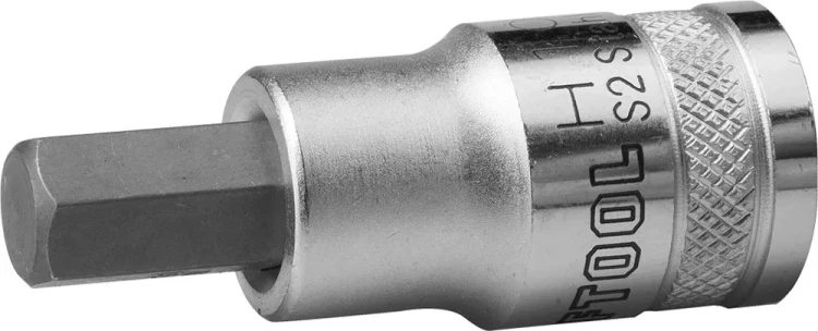 Торцовая бита-головка KRAFTOOL "INDUSTRIE QUALITAT", материал S2, HEX, сатинированная, 1/2", H10 27908-10_z01 купить в Нижневартовске