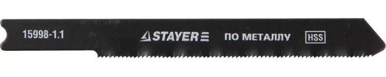 Полотна STAYER "PROFI", U118G, для эл/лобзика, HSS, по металлу (0,5-1,5мм), US-хвост., шаг 1,1мм, 50мм, 2шт 15998-1.1_z01 купить в Нижневартовске
