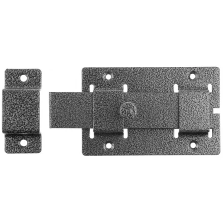 Задвижка накладная"ЗД-02"для дверей усиленная, порошковое покрытие, цвет серебро, плоский засов 30х135х7мм, 75х115мм 37776-2 купить в Нижневартовске