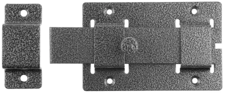 Задвижка накладная"ЗД-02"для дверей усиленная, порошковое покрытие, цвет серебро, плоский засов 30х135х7мм, 75х115мм 37776-2 купить в Нижневартовске