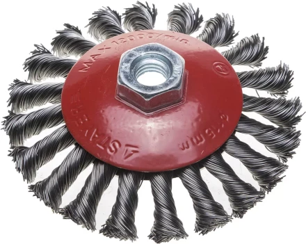 ЗУБР &quot;ПРОФЕССИОНАЛ&quot;. Щетка коническая для УШМ, плетеные пучки стальной проволоки 0,5мм, 115ммхМ14 35269-115_z02 купить в Нижневартовске