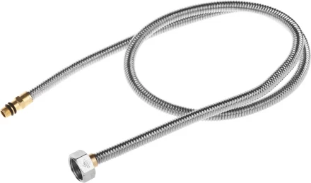 Подводка ЗУБР "ЭКСПЕРТ" сильфонная из нержавеющей стали, для смесителя, укороченная, г/ш (гайка-штуцер), 1/2", 1,0м 51012-100 купить в Нижневартовске