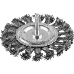 ЗУБР &quot;ПРОФЕССИОНАЛ&quot;. Щетка дисковая для дрели, жгутированная стальная проволока 0,5мм, 100мм 3522-100_z02