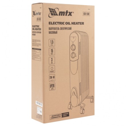 Масляный обогреватель MTX OCH-1500, 230 В, 1500 Вт // MTX 98302 купить в Нижневартовске