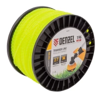 Леска для триммера витой квадрат, 2,7мм х 196м, на DIN катушке FLEX CORD// Denzel 96299