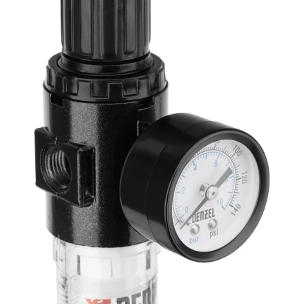 Фильтр-регулятор Denzel FR1500, 10 бар, 1500 л/мин, 1/4", 57459 купить в Нижневартовске
