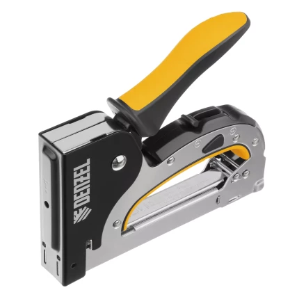 Степлер мебельный Denzel 40211, стальной корпус, быстрая загрузка, регул. силы удара, тип 53, 4-14 мм купить в Нижневартовске