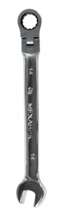 Ключ гаечный комбинированный 14х14 с шарниром и трещоткой Энкор 26409 купить в Нижневартовске