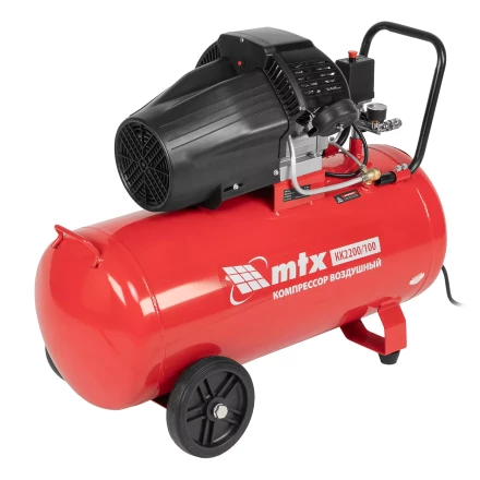 Компрессор воздушный MTX КК-2200/100, 2,2 кВт, 350 л/мин, 100 л, прямой привод, масляный купить в Нижневартовске