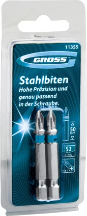 Набор бит РН1х50, сталь S2, 2шт GROSS 11355 купить в Нижневартовске