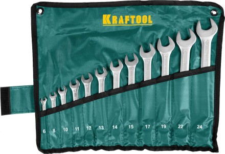 Набор комбинированных гаечных ключей 12 шт, 6 - 24 мм, KRAFTOOL 27079-H12 купить в Нижневартовске
