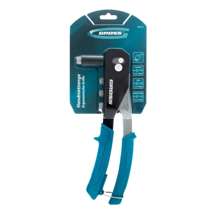 Заклепочник ручной Gross 40415, 260 мм, заклепки 2,4-3,2-4,0-4,8 мм купить в Нижневартовске