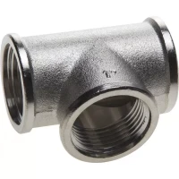 Тройник GENERAL FITTINGS никелированная латунь, г/г/г, 1" 51052-1