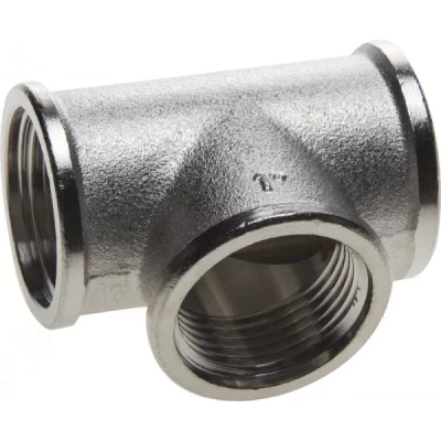 Тройник GENERAL FITTINGS никелированная латунь, г/г/г, 1" 51052-1