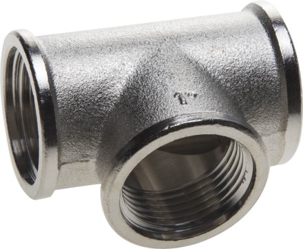 Тройник GENERAL FITTINGS никелированная латунь, г/г/г, 1&quot; 51052-1 купить в Нижневартовске